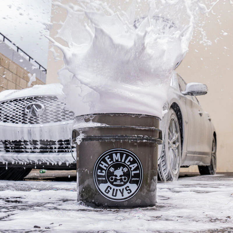 Chemical Guys Heavy Duty Ultra Clear Smoked Obsidian Black Bucket