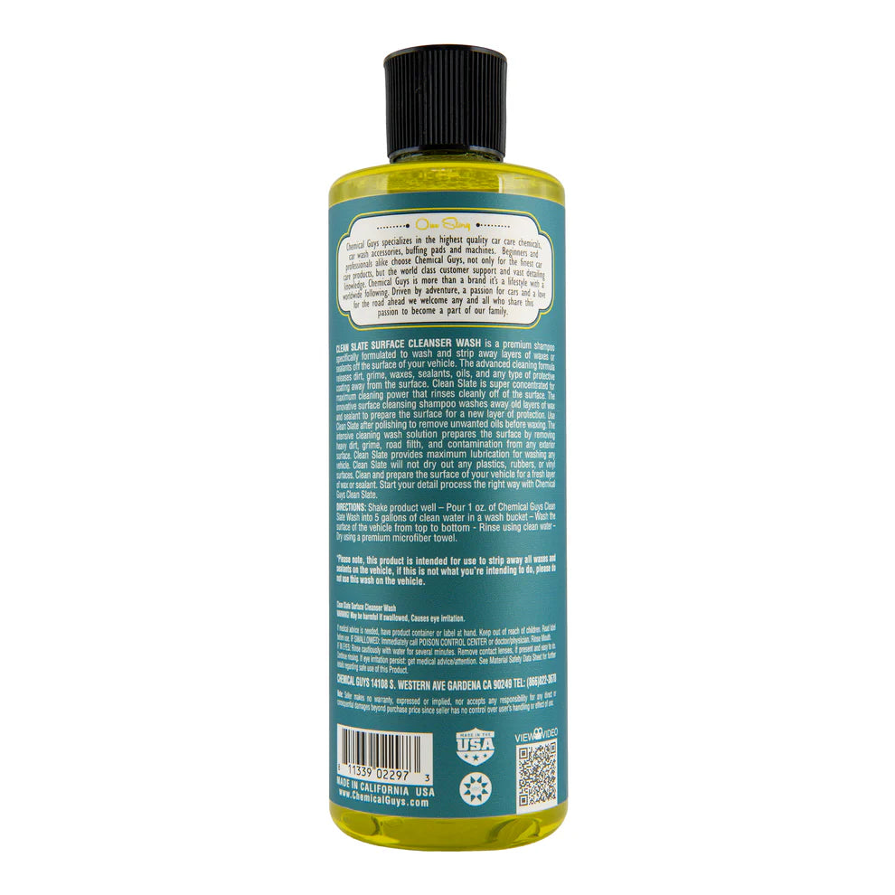 CHEMICAL GUYS CLEAN SLATE WAX STRIPPING CAR WASH 16OZ