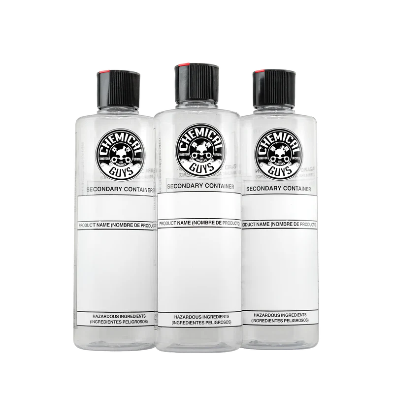 CHEMICAL GUYS SECONDARY CONTAINER DILUTION BOTTLE WITHPROFESSIONAL STANDARD SPRAYER, 16OZ (3 PACK)