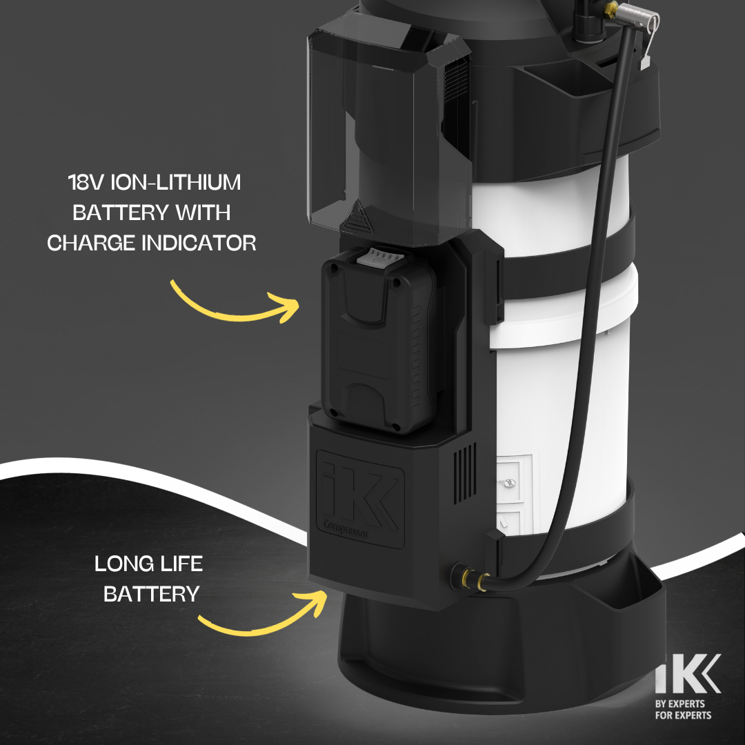 IK Multi Pro 12 Battery Pressure Sprayer with Air Valve Chemical Acid Carwash detailing Valeting Cleaning