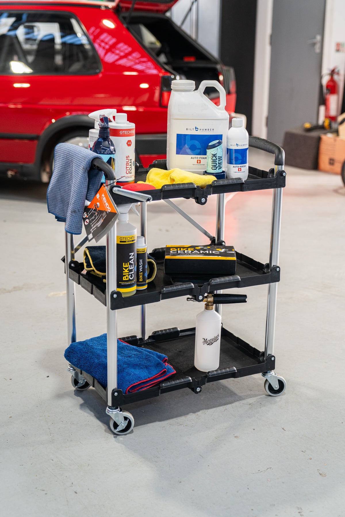 Kendo Foldable Detailers Trolley