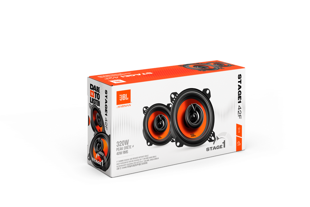 JBL Stage1 42F - 4" 2-Way Coaxial Car Speakers 320W - Without Grill