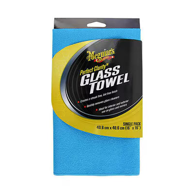 Meguiars Perfect Clarity Glass Towel Blue 16" x 16"