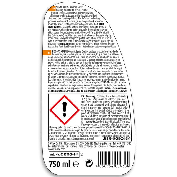 Sonax Xtreme Ceramic Spray Coating 750ml