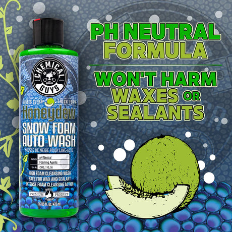 Chemical Guys Honeydew Snow Foam - Premium Auto Wash 16Oz