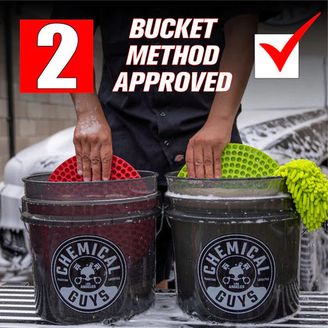 Chemical Guys Heavy Duty Ultra Clear Smoked Obsidian Black Bucket