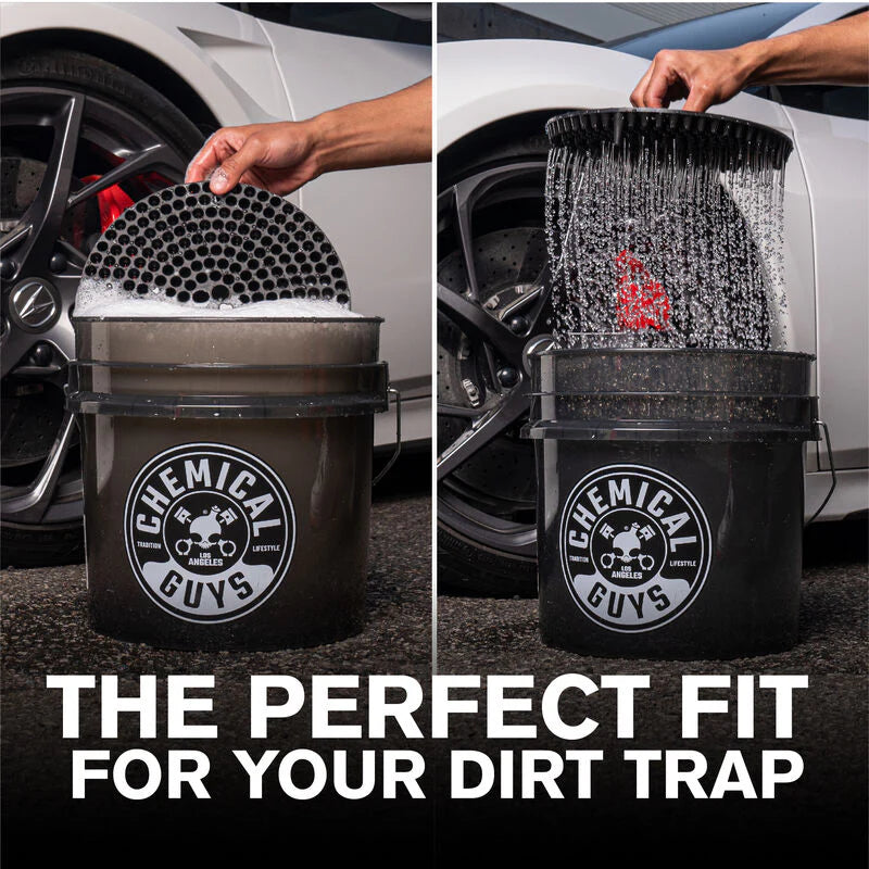 Chemical Guys Heavy Duty Ultra Clear Smoked Obsidian Black Bucket
