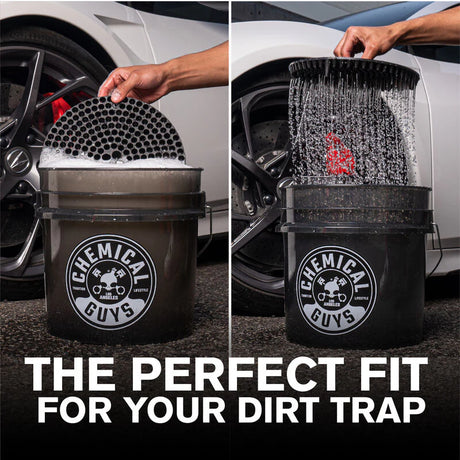 Chemical Guys Heavy Duty Ultra Clear Smoked Obsidian Black Bucket