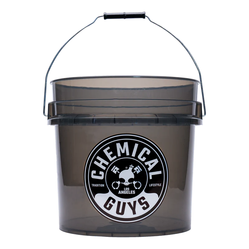 Chemical Guys Heavy Duty Ultra Clear Smoked Obsidian Black Bucket