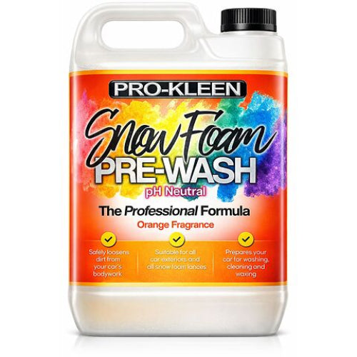 Pro-Kleen PH Neutral Pre Wash Snow Foam Orange Fragrance 5L