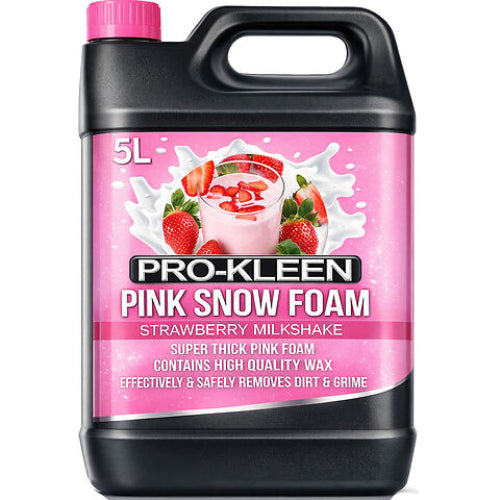 Pro-Kleen pH neutral Strawberry Milkshake Coloured Snow Foam 5L