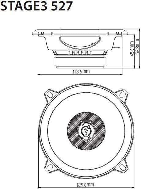 JBL STAGE3 527 - 5.25" 2-Way Coaxial Speakers 400W Total Power