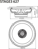 JBL STAGE3 627 - 6.5" 2-Way Coaxial Speakers 450W Total Power