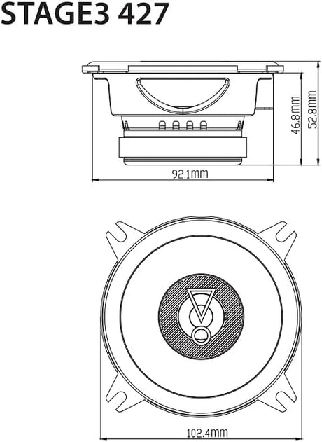 JBL STAGE3 427 - 4" 2-Way Coaxial Speaker 300W Total Power