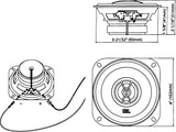 JBL Stage1 41F - 4" 100mm 2-Ways Coaxial Car Speaker 125W