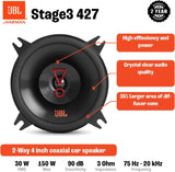 JBL STAGE3 427 - 4" 2-Way Coaxial Speaker 300W Total Power