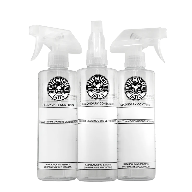 Chemical Guys Secondary Container Dilution Bottle Withprofessional Standard Sprayer, 16Oz (3 Pack)