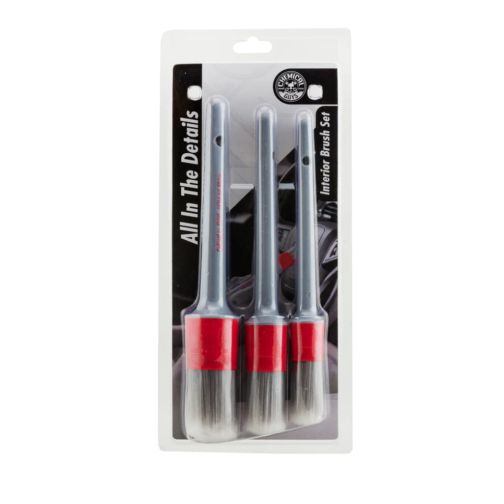 Chemical Guys All In The Details Interior Detailing Brushes (3Brushes)