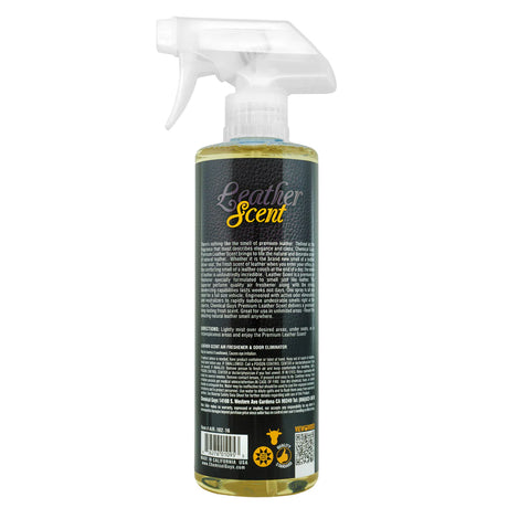 Chemical Guys Leather Scent Premium Air Fragrance & Freshener (16Oz)
