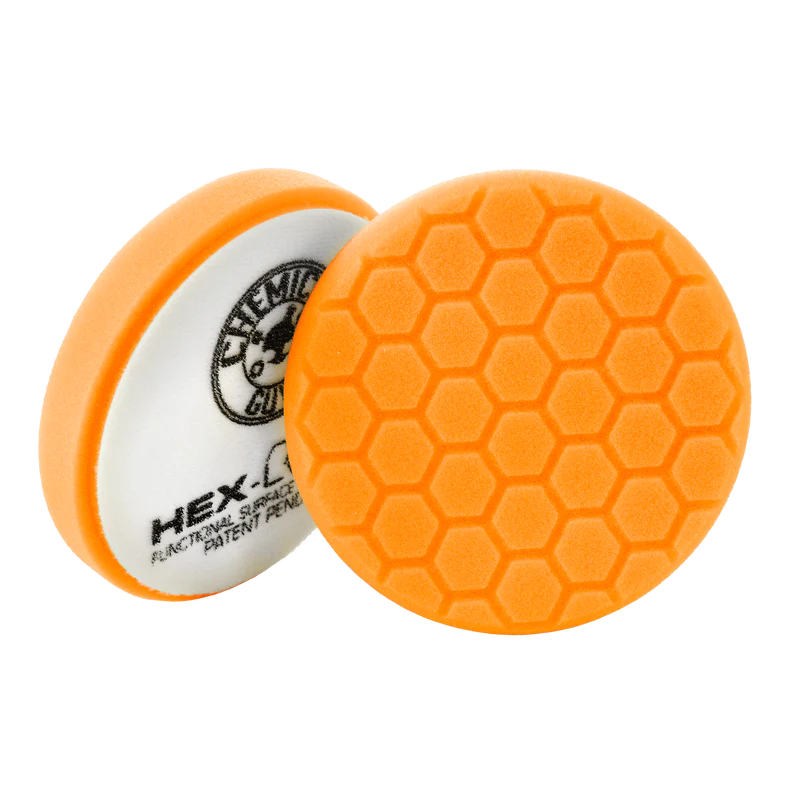 CHEMICAL GUYS HEX-LOGIC PAD ORANGE MEDIUM-HEAVY CUT PAD 4"