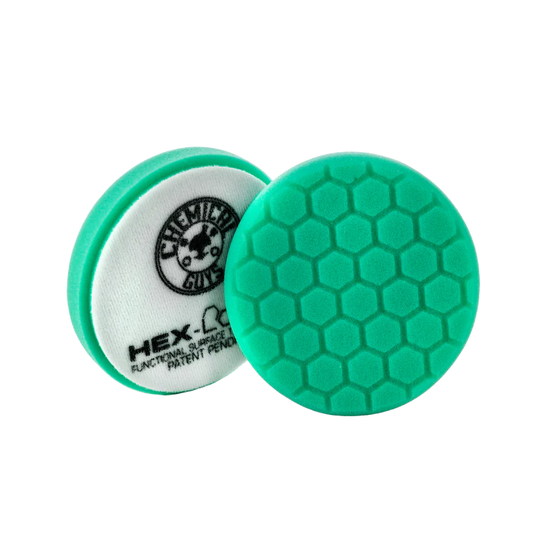 CHEMICAL GUYS HEX-LOGIC PAD GREEN LIGHT CUT-HEAVY PAD 4"