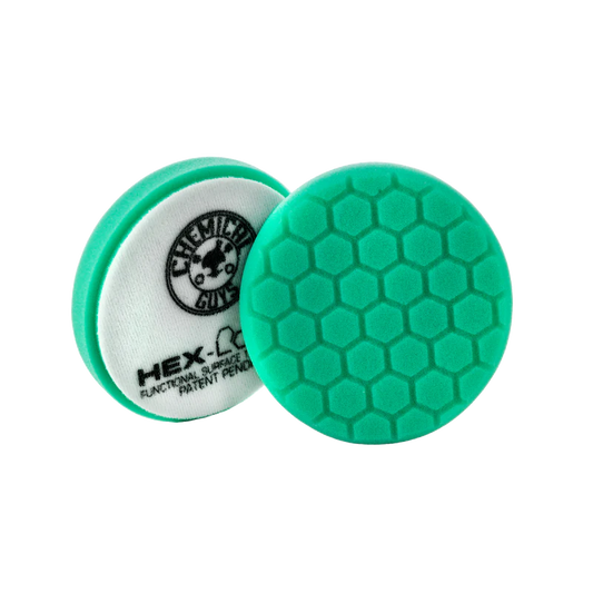 CHEMICAL GUYS HEX-LOGIC PAD GREEN LIGHT CUT-HEAVY PAD 4"