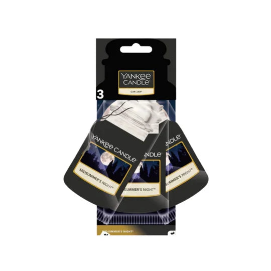 Yankee Candle Car Jar Bonus 3pk Hanging Air Freshener Midsummers Night