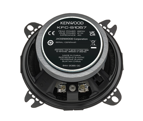 Kenwood KFC-S1057 - 10cm 4" Dual Cone flush Mount Car Speakers