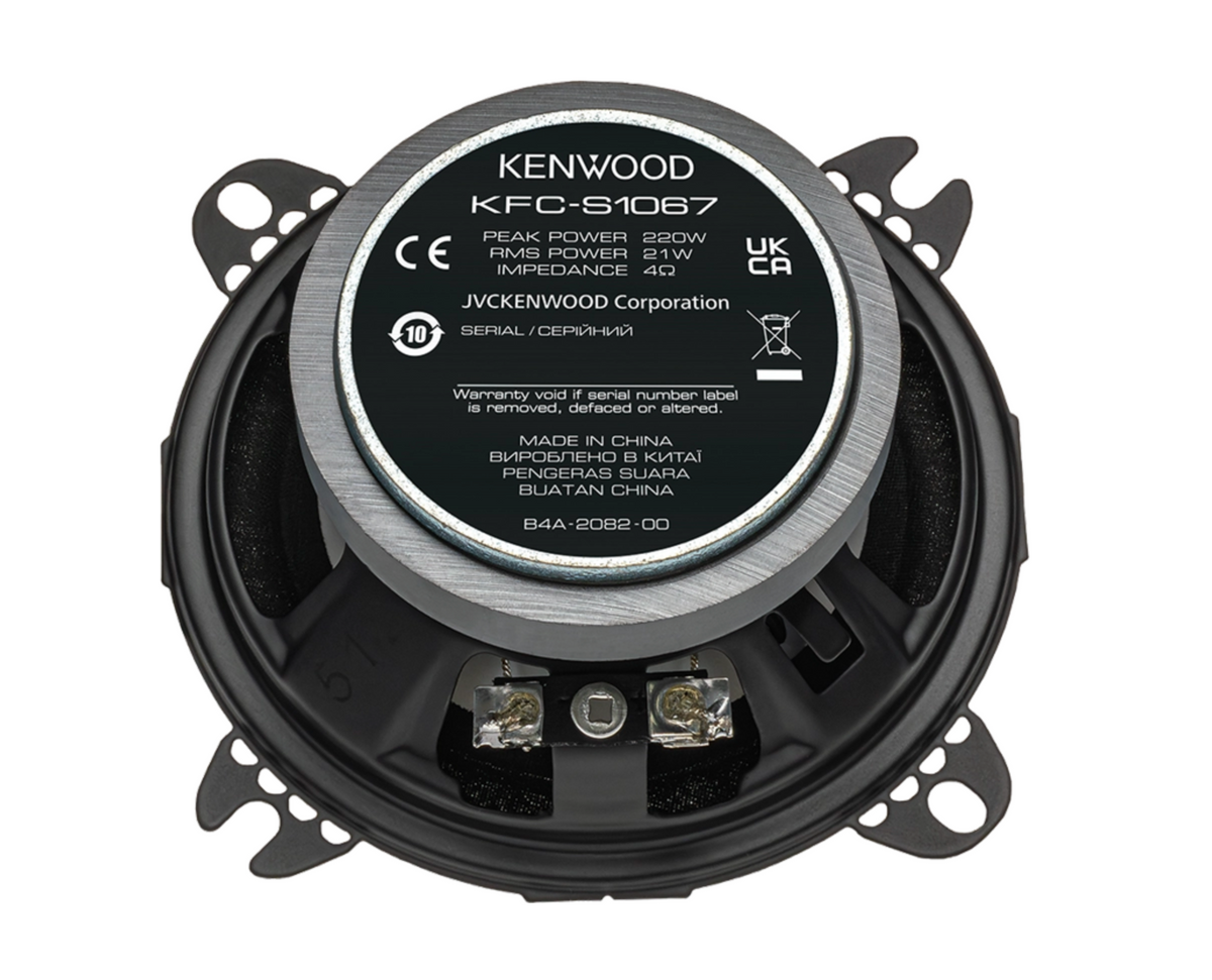 Kenwood KFC-S1067 - 10cm 4" 2 Way Coaxial Speaker 220 Watts