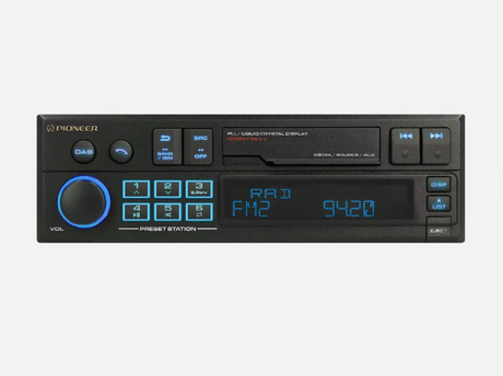 Pioneer SXT-C10PS - Retro Tape Deck Style Bluetooth DAB+ USB Aux Tuner Car Stereo
