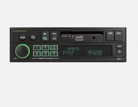 Pioneer SXT-C10PS - Retro Tape Deck Style Bluetooth DAB+ USB Aux Tuner Car Stereo