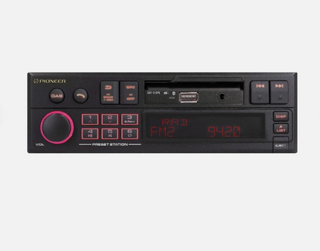 Pioneer SXT-C10PS - Retro Tape Deck Style Bluetooth DAB+ USB Aux Tuner Car Stereo