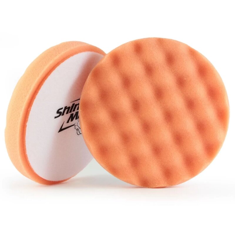 ShineMate Waffle Orange Light Cutting Pad 6inch