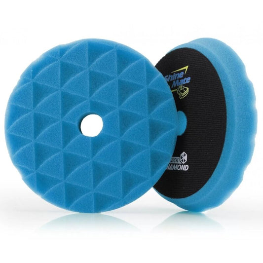 ShineMate Black Diamond Blue Polishing Pad 6" moderate cutting pad