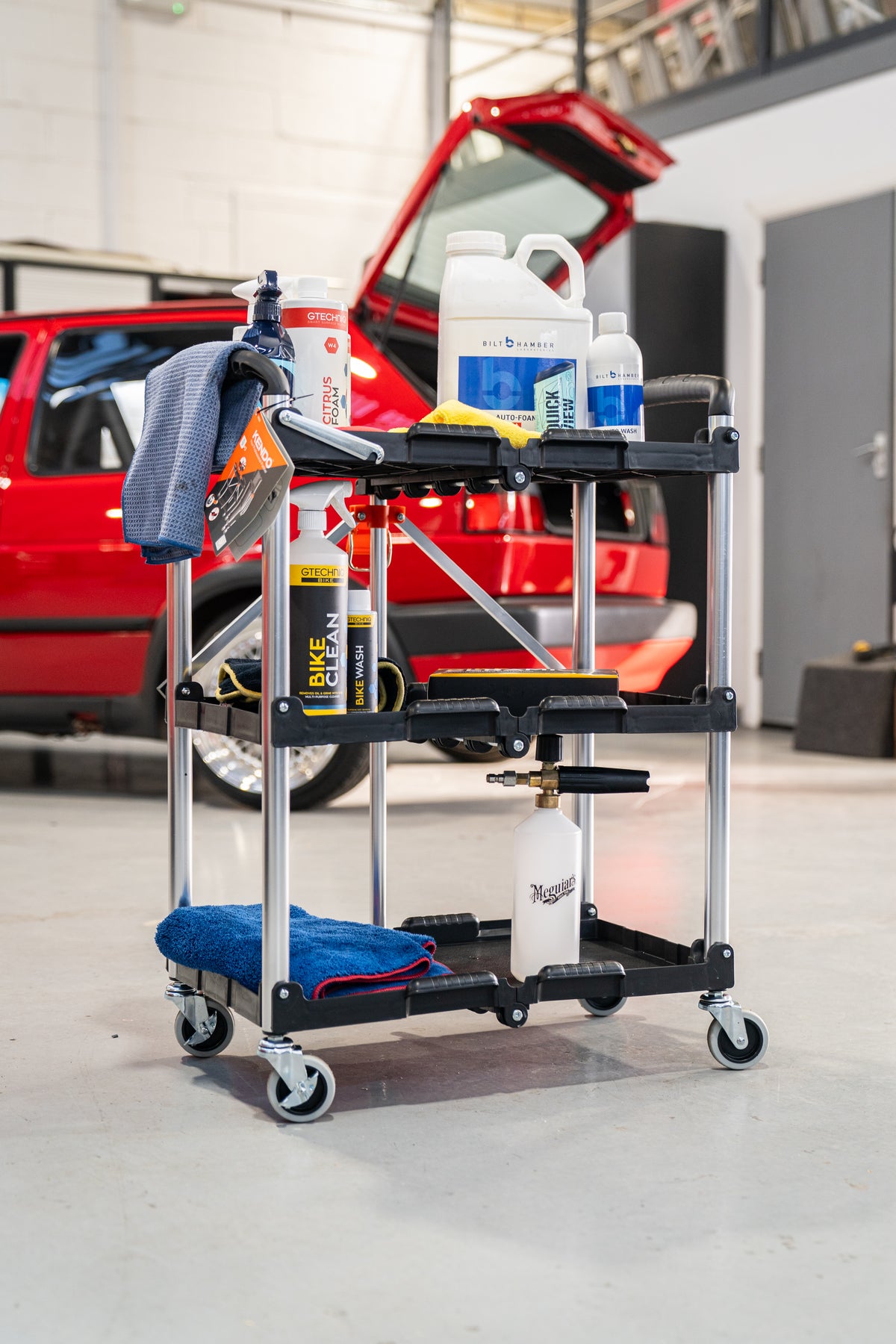Kendo Foldable Detailers Trolley