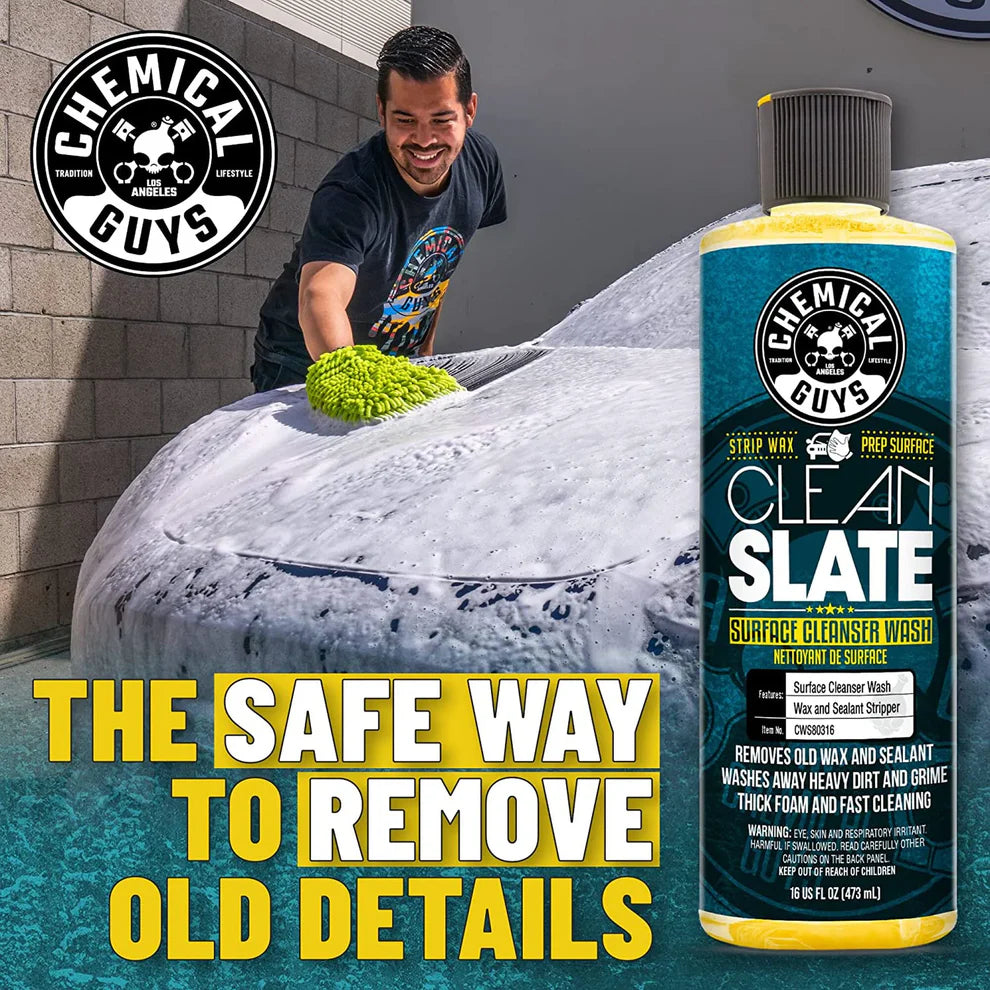 CHEMICAL GUYS CLEAN SLATE WAX STRIPPING CAR WASH 16OZ