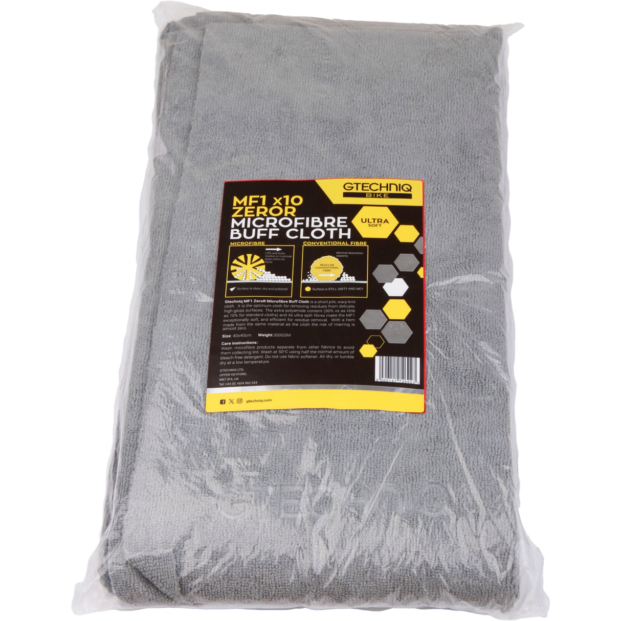 Gtechniq Bike Premium Microfibre Buff Cloth Pack of 10