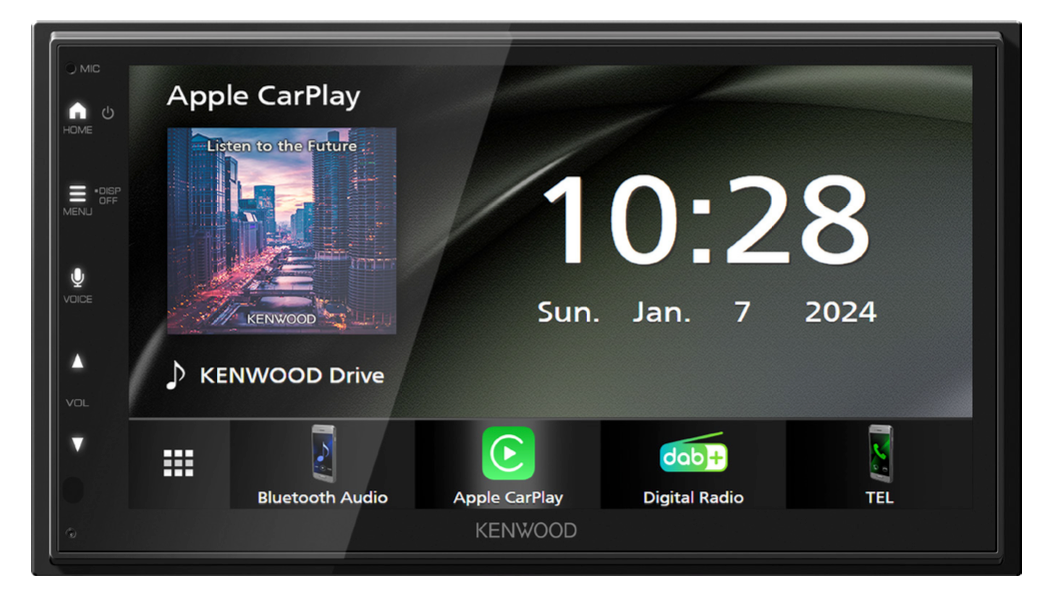 Kenwood DMX5023DABS - 6.8” Wired CarPlay Android Auto Mirroring DAB Screen (OPEN-BOX)