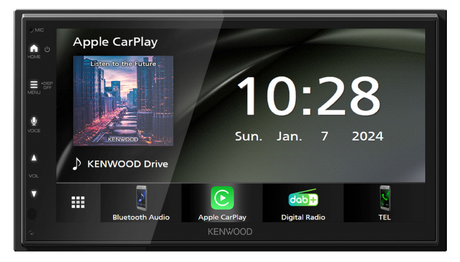 Kenwood DMX5023DABS - 6.8” Wired CarPlay Android Auto Mirroring DAB Screen (OPEN-BOX)
