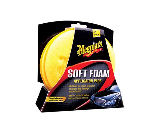 MEGUIAR'S® SOFT FOAM APPLICATOR PADS X3070EU, 4 INCH (10.16 CM), 2/PACK, 6/CV